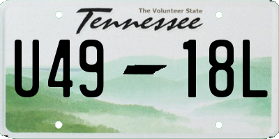 TN license plate U4918L