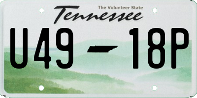 TN license plate U4918P