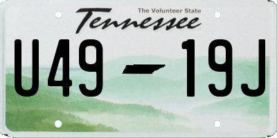 TN license plate U4919J