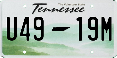TN license plate U4919M