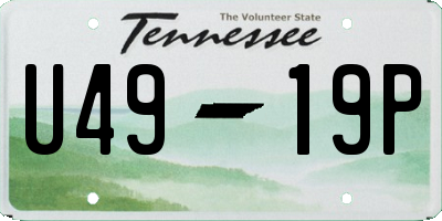 TN license plate U4919P