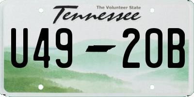 TN license plate U4920B