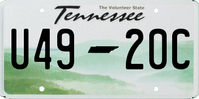 TN license plate U4920C