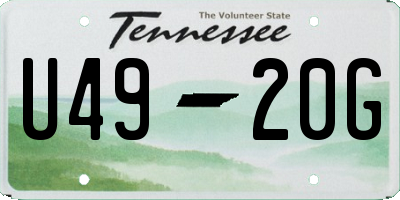 TN license plate U4920G