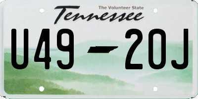 TN license plate U4920J