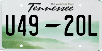 TN license plate U4920L