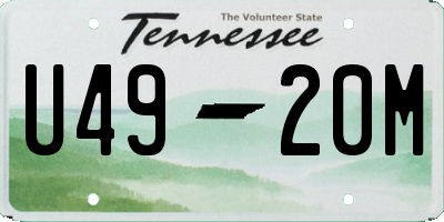 TN license plate U4920M