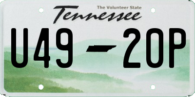 TN license plate U4920P