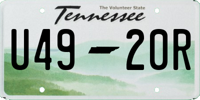 TN license plate U4920R