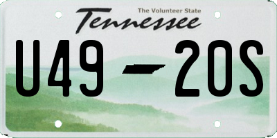 TN license plate U4920S