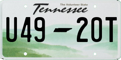 TN license plate U4920T