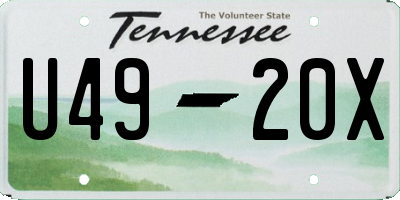 TN license plate U4920X