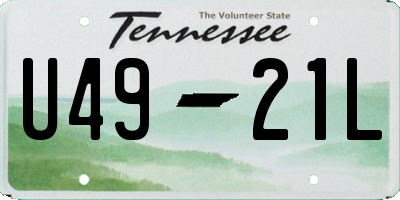 TN license plate U4921L