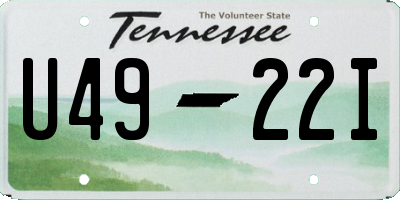 TN license plate U4922I