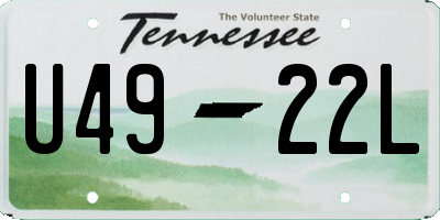 TN license plate U4922L