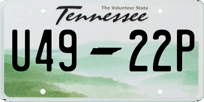 TN license plate U4922P