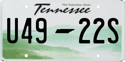 TN license plate U4922S