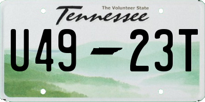 TN license plate U4923T