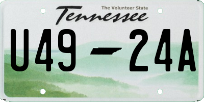 TN license plate U4924A