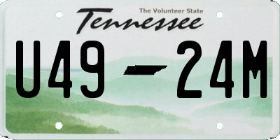 TN license plate U4924M