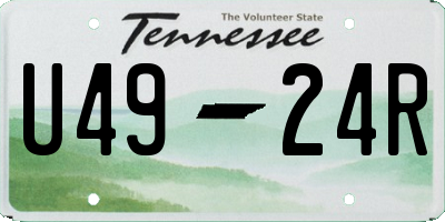 TN license plate U4924R