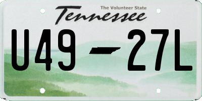 TN license plate U4927L