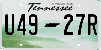 TN license plate U4927R