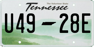 TN license plate U4928E