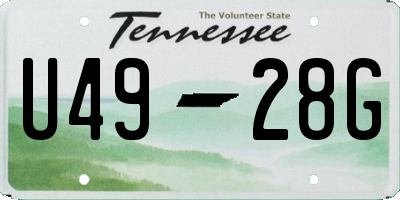 TN license plate U4928G