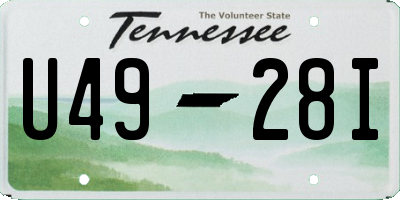 TN license plate U4928I