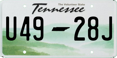 TN license plate U4928J