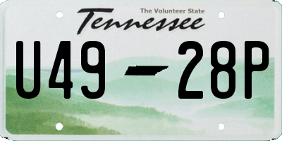 TN license plate U4928P