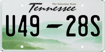 TN license plate U4928S