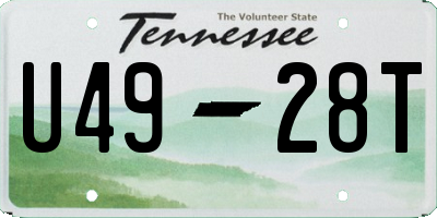 TN license plate U4928T