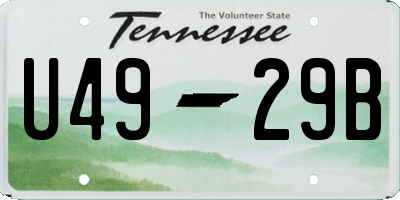 TN license plate U4929B