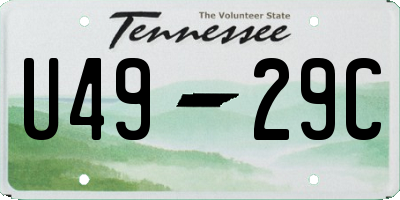TN license plate U4929C