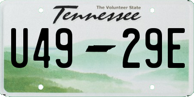 TN license plate U4929E