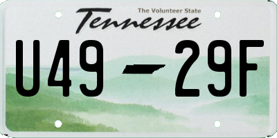 TN license plate U4929F