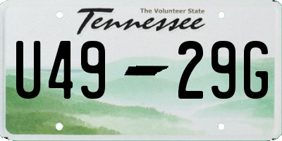 TN license plate U4929G
