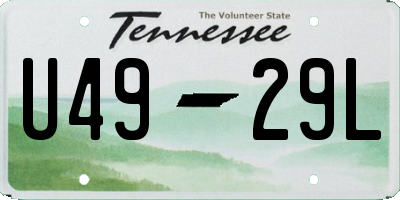 TN license plate U4929L