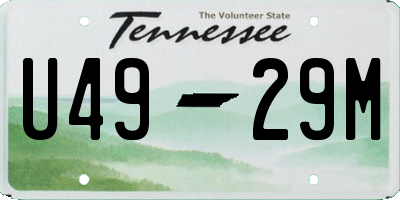 TN license plate U4929M