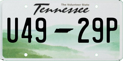 TN license plate U4929P