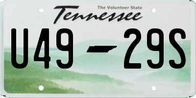 TN license plate U4929S