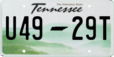 TN license plate U4929T