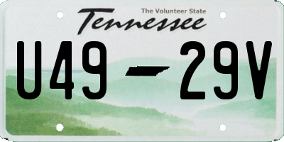 TN license plate U4929V