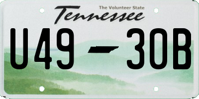 TN license plate U4930B