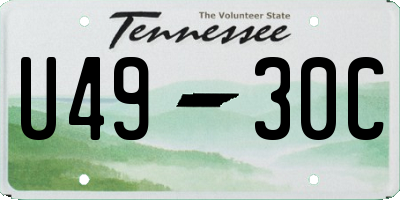 TN license plate U4930C