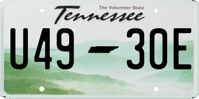 TN license plate U4930E