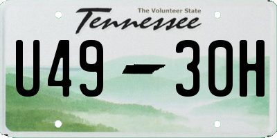 TN license plate U4930H