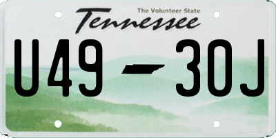 TN license plate U4930J